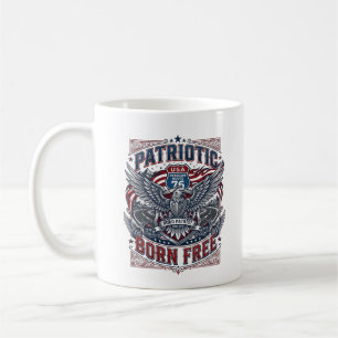 Caneca De Café Guardião da Estrada de Aço Patriota Motoqueiro Lib