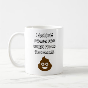 Caneca De Café Guardo meus poops para quando estou no relógio