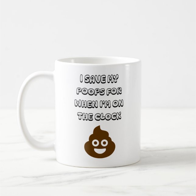 Caneca De Café Guardo meus poops para quando estou no relógio (Esquerda)