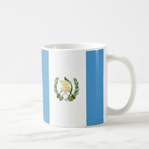 Caneca De Café Guatemala República Bandeira Cerâmica Mug