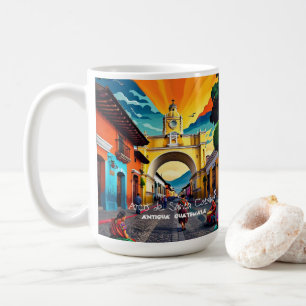 Caneca De Café Guatemala Viagem Vintage Retro Personalizado