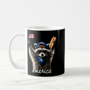 Caneca De Café Guaxinim Americano 4 De Julho Guaxinim Feral Cacho