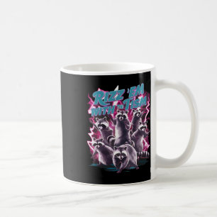 Caneca De Café Guaxinim Autista Engraçado Meme de Autismo Rizz Em