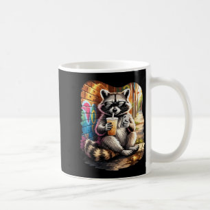 Caneca De Café Guaxinim bebendo café gelado meme engraçado de ani