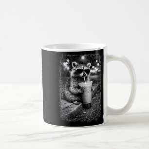 Caneca De Café Guaxinim bebendo café gelado meme engraçado de ani