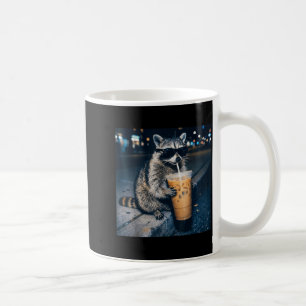 Caneca De Café Guaxinim bebendo café gelado meme engraçado de ani