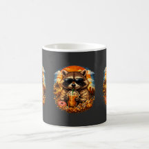 Guaxinim Bebendo Café Gelado Meme Engraçado de Ani