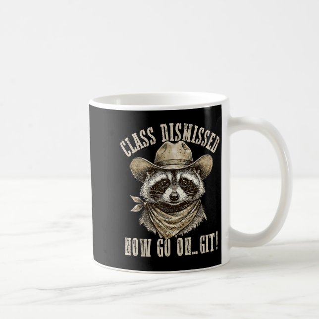 Caneca De Café Guaxinim Cl Dispensado Vá Para o Git Fun Último Di (Direita)