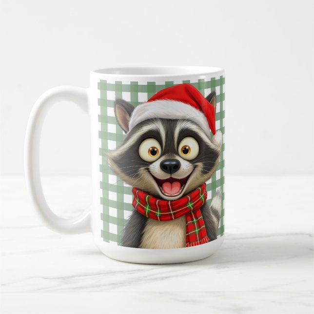 Caneca De Café Guaxinim de Natal (Esquerda)