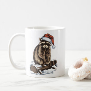 Caneca De Café Guaxinim de Natal