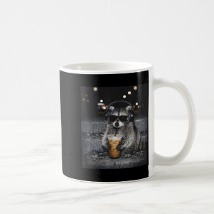 Caneca De Café Guaxinim de Óculos de Sol Resfriado Bebendo Café G