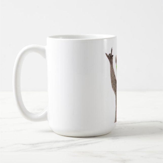 Caneca De Café Guaxinim engraçado (Esquerda)