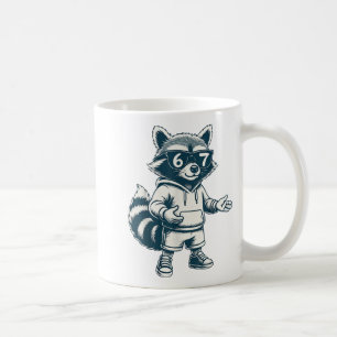 Caneca De Café Guaxinim Engraçado 67 Meme Seis Sete 