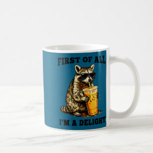 Caneca De Café Guaxinim engraçado bebendo café gelado meme sarcás