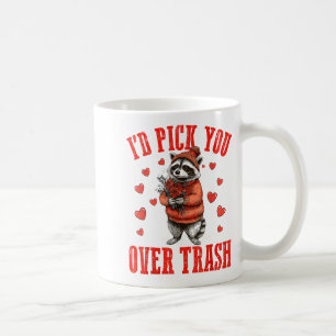 Caneca De Café Guaxinim Engraçado Eu Te Ck Sobre o Lixo Dia dos N