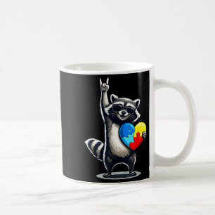 Caneca De Café Guaxinim engraçado rock on tismo homens mulheres c