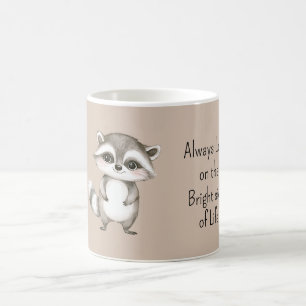 Caneca De Café Guaxinim Feliz e Fofo Lado Bom da Vida