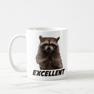 Caneca De Café Guaxinim mau excelente do traço