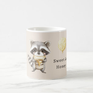 Caneca De Café Guaxinim Melado Balão de Mel