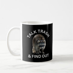 Caneca De Café Guaxinim Ridículo & Roupas de Guaxinim Falam Merda