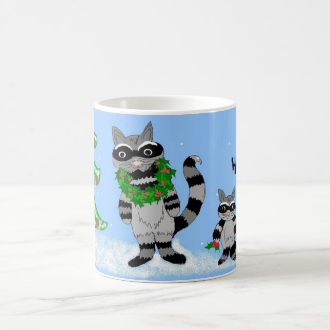 Caneca De Café Guaxinins- Bah Humbug... (Centro)