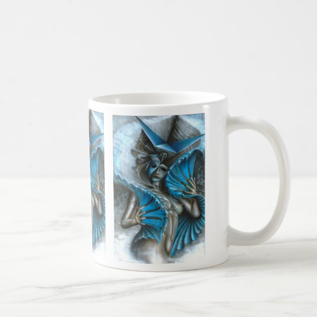 Caneca De Café Gueixa no azul (Direita)