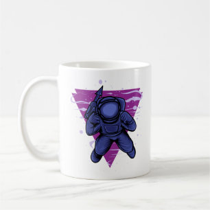 Caneca De Café Guerra Do Astronauta No Espaço