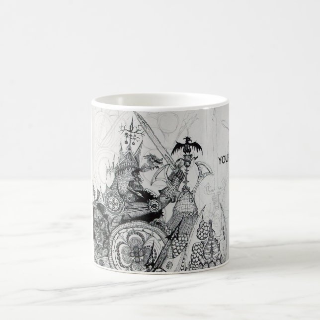 Caneca De Café GUERRAS GÓTICAS,Cavaleiros Bárbaros,Fantasia (Centro)