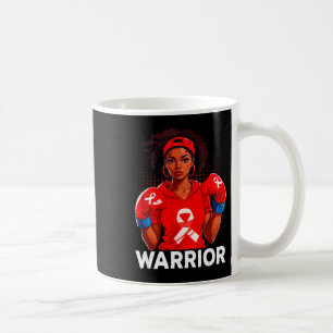 Caneca De Café Guerreira do Coração Mulher Afro-Americana Boxeand