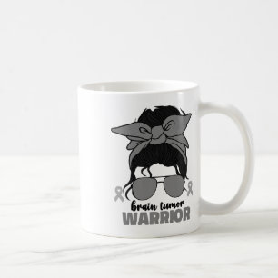Caneca De Café Guerreira do Tumor Cerebral Para Mulheres Vão À Ci