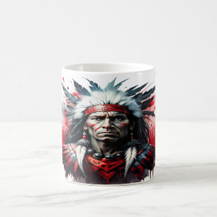 Caneca De Café Guerreiro Americano Nativo