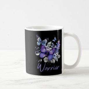 Caneca De Café Guerreiro Borboletas Roxas Prevenção do Suicídio A