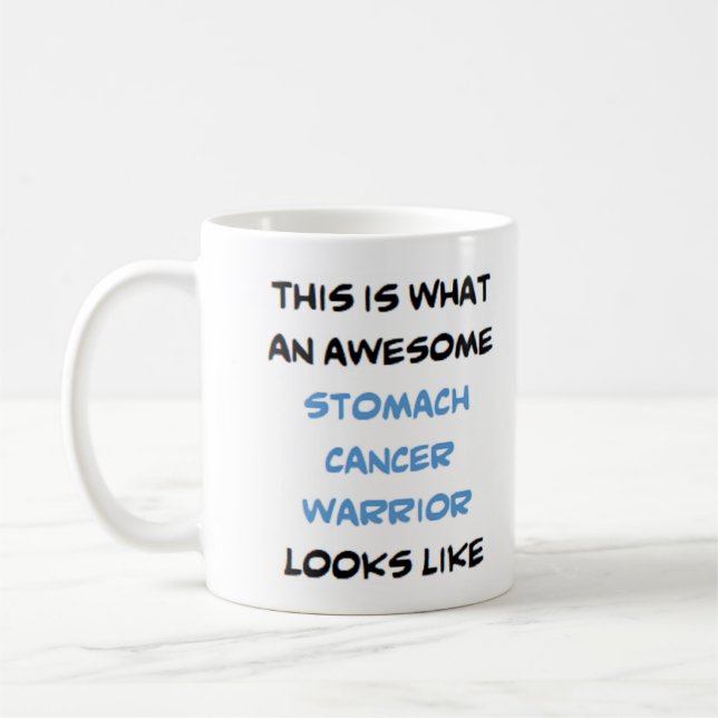 Caneca De Café guerreiro cancer estomacal, incrível (Esquerda)