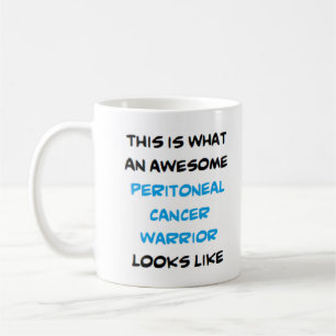 Caneca De Café guerreiro cancer peritoneal, incrível