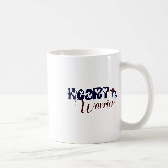 Caneca De Café Guerreiro CHD Conscientização sobre Defeito Cardía (Direita)