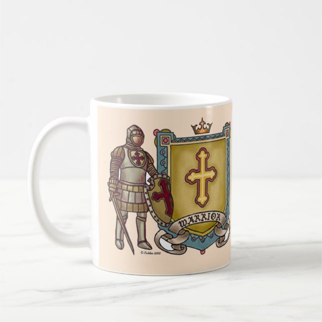 Caneca De Café Guerreiro Cristão por Deus (Esquerda)