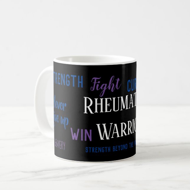 Caneca De Café Guerreiro da Artrite Reumatoide (Frente Esquerda)