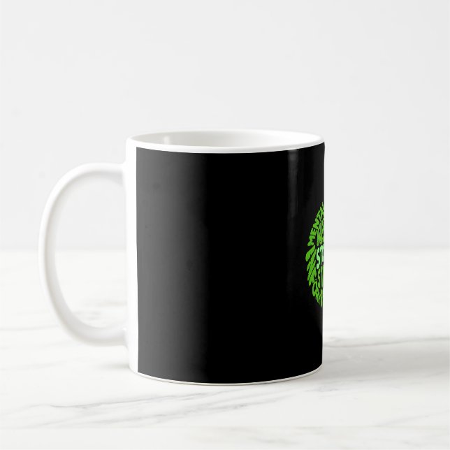 Caneca De Café Guerreiro da conscientização sobre saúde mental se (Esquerda)