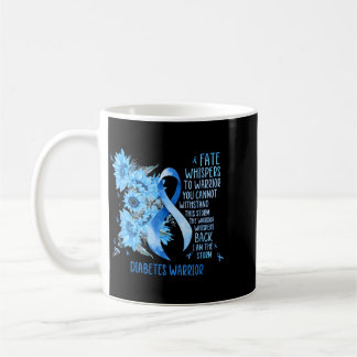 Caneca De Café Guerreiro da Diabetes Fita Azul Borboleta Diabetes
