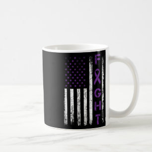 Caneca De Café Guerreiro da Epilepsia Bandeira dos EUA - Combater