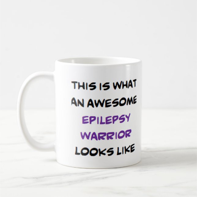 Caneca De Café guerreiro da epilepsia, incrível (Esquerda)