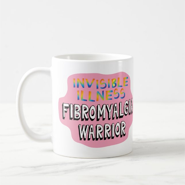 Caneca De Café Guerreiro de Fibromialgia Caça de Sensibilização (Esquerda)