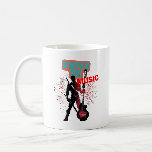 Caneca De Café Guerreiro de Música (Esquerda)