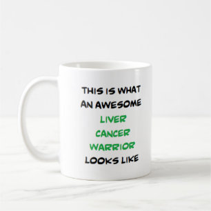 Caneca De Café guerreiro do câncer de fígado, incrível