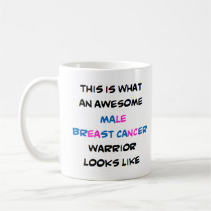 Caneca De Café guerreiro do câncer de mama masculino, incrível