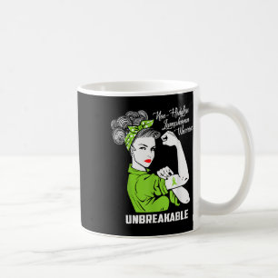 Caneca De Café Guerreiro do linfoma não-hostil Conscientização