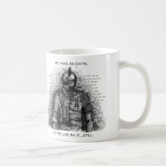 Caneca De Café Guerreiro do soldado - o juramento personaliza a