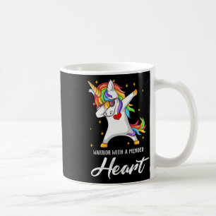 Caneca De Café Guerreiro Em Um Coração Mencionado Dabbing Unicorn