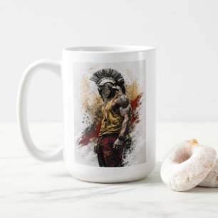 Caneca De Café Guerreiro Espartano Moderno – Força Antiga Moderna