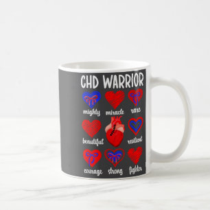 Caneca De Café Guerreiro Orgulhoso de CHD Conscientização da Card